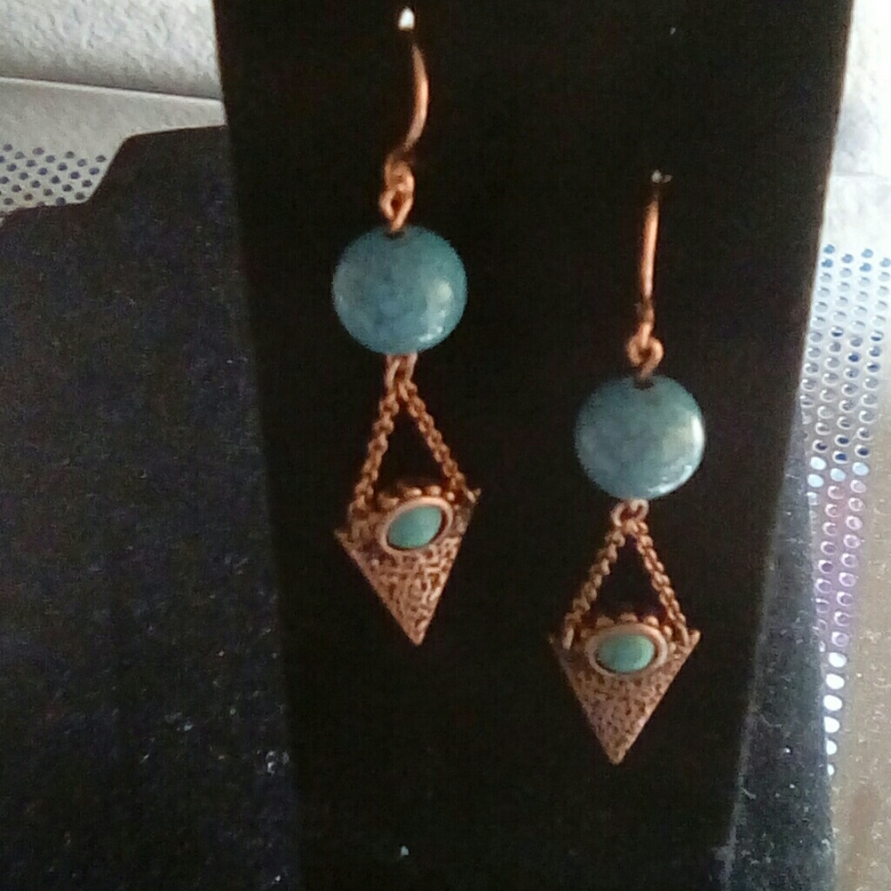 Darling Copper Earrings NWOT